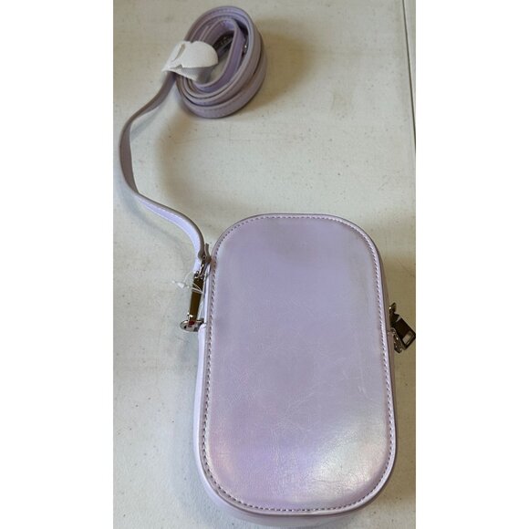 No Boundaries Rounded Phone Crossbody Lavender Color 100% Recycled Polyester-NWT - Picture 4 of 15
